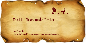 Moll Annamária névjegykártya